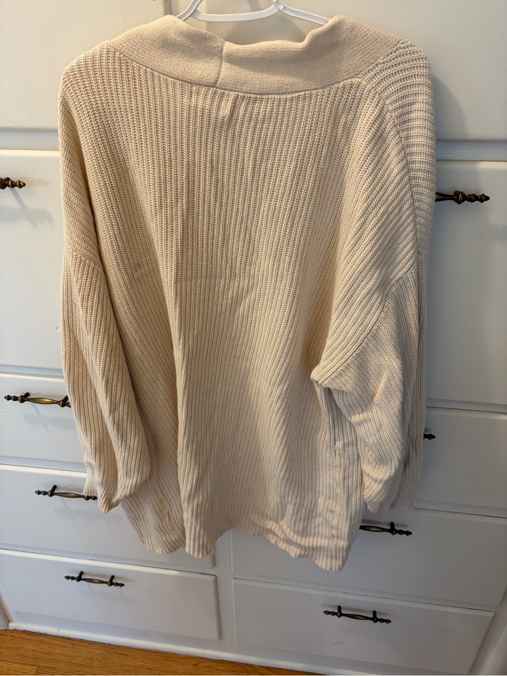 Universal Thread Cream Open-Front Knit Cardigan Large - Picture 3 of 3